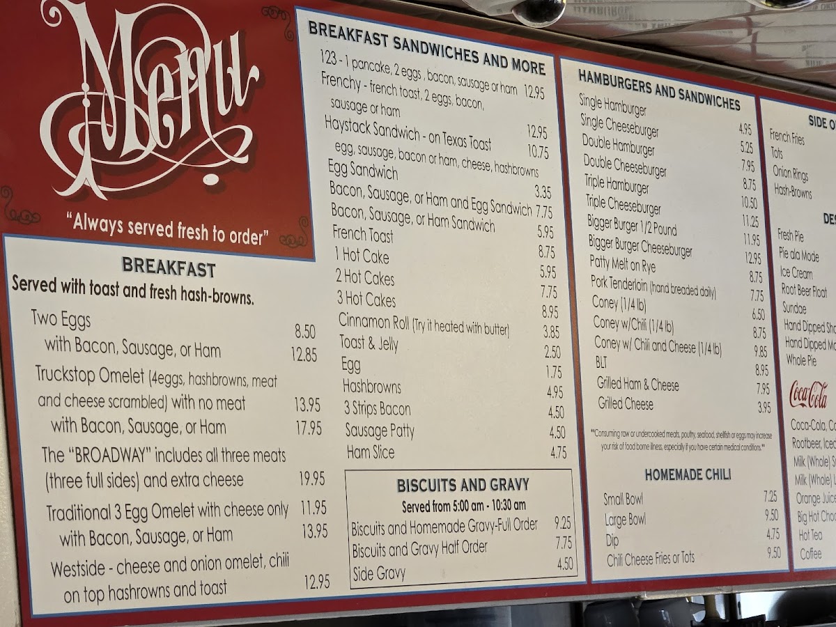 Town Topic Hamburgers Broadway Menu - Image 5